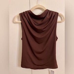NWT Abercrombie & Fitch Brown Cowl Neck Top